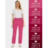 imageMAGCOMSEN Womens Fleece Lined Hiking Pants Waterproof Insulated Outdoor Snow Ski Pants Warm Winter Softshell PantsRose Red