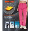 imageMAGCOMSEN Womens Fleece Lined Hiking Pants Waterproof Insulated Outdoor Snow Ski Pants Warm Winter Softshell PantsRose Red