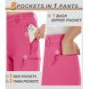 imageMAGCOMSEN Womens Fleece Lined Hiking Pants Waterproof Insulated Outdoor Snow Ski Pants Warm Winter Softshell PantsRose Red
