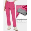 imageMAGCOMSEN Womens Fleece Lined Hiking Pants Waterproof Insulated Outdoor Snow Ski Pants Warm Winter Softshell PantsRose Red