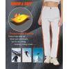 imageMAGCOMSEN Womens Fleece Lined Hiking Pants Waterproof Insulated Outdoor Snow Ski Pants Warm Winter Softshell PantsWhite