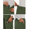imageMAGCOMSEN Womens Fleece Lined Winter Hiking Waterproof Insulated Outdoor Snow Ski Softshell Pants for Cold WeatherArmy Green