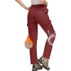 imageMAGCOMSEN Womens Fleece Lined Winter Hiking Waterproof Insulated Outdoor Snow Ski Softshell Pants for Cold WeatherDark Orange
