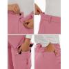 imageMAGCOMSEN Womens Fleece Lined Winter Hiking Waterproof Insulated Outdoor Snow Ski Softshell Pants for Cold WeatherGrey Pink
