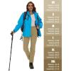 imageMAGCOMSEN Womens Fleece Lined Winter Hiking Waterproof Insulated Outdoor Snow Ski Softshell Pants for Cold WeatherKhaki