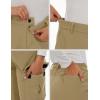imageMAGCOMSEN Womens Fleece Lined Winter Hiking Waterproof Insulated Outdoor Snow Ski Softshell Pants for Cold WeatherKhaki