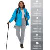 imageMAGCOMSEN Womens Fleece Lined Winter Hiking Waterproof Insulated Outdoor Snow Ski Softshell Pants for Cold WeatherLight Grey