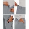 imageMAGCOMSEN Womens Fleece Lined Winter Hiking Waterproof Insulated Outdoor Snow Ski Softshell Pants for Cold WeatherLight Grey