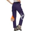 imageMAGCOMSEN Womens Fleece Lined Winter Hiking Waterproof Insulated Outdoor Snow Ski Softshell Pants for Cold WeatherPurple