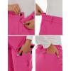 imageMAGCOMSEN Womens Fleece Lined Winter Hiking Waterproof Insulated Outdoor Snow Ski Softshell Pants for Cold WeatherRose