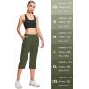 imageMAGCOMSEN Womens Hiking Pants Cargo Capris Lightweight Stretch Water Resistant Joggers with 5 Pockets for OutdoorArmy Green
