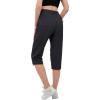 imageMAGCOMSEN Womens Hiking Pants Cargo Capris Lightweight Stretch Water Resistant Joggers with 5 Pockets for OutdoorBlack