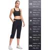 imageMAGCOMSEN Womens Hiking Pants Cargo Capris Lightweight Stretch Water Resistant Joggers with 5 Pockets for OutdoorBlack