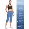 imageMAGCOMSEN Womens Hiking Pants Cargo Capris Lightweight Stretch Water Resistant Joggers with 5 Pockets for OutdoorBlue Grey