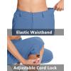 imageMAGCOMSEN Womens Hiking Pants Cargo Capris Lightweight Stretch Water Resistant Joggers with 5 Pockets for OutdoorBlue Grey