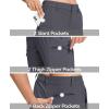 imageMAGCOMSEN Womens Hiking Pants Cargo Capris Lightweight Stretch Water Resistant Joggers with 5 Pockets for OutdoorDark Grey