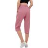 imageMAGCOMSEN Womens Hiking Pants Cargo Capris Lightweight Stretch Water Resistant Joggers with 5 Pockets for OutdoorGrey Pink