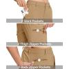 imageMAGCOMSEN Womens Hiking Pants Cargo Capris Lightweight Stretch Water Resistant Joggers with 5 Pockets for OutdoorKhaki