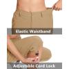 imageMAGCOMSEN Womens Hiking Pants Cargo Capris Lightweight Stretch Water Resistant Joggers with 5 Pockets for OutdoorKhaki