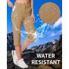 imageMAGCOMSEN Womens Hiking Pants Cargo Capris Lightweight Stretch Water Resistant Joggers with 5 Pockets for OutdoorKhaki