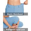 imageMAGCOMSEN Womens Hiking Pants Cargo Capris Lightweight Stretch Water Resistant Joggers with 5 Pockets for OutdoorLight Blue