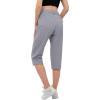 imageMAGCOMSEN Womens Hiking Pants Cargo Capris Lightweight Stretch Water Resistant Joggers with 5 Pockets for OutdoorLight Grey