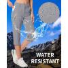 imageMAGCOMSEN Womens Hiking Pants Cargo Capris Lightweight Stretch Water Resistant Joggers with 5 Pockets for OutdoorLight Grey