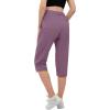 imageMAGCOMSEN Womens Hiking Pants Cargo Capris Lightweight Stretch Water Resistant Joggers with 5 Pockets for OutdoorLotus Pink