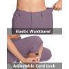 imageMAGCOMSEN Womens Hiking Pants Cargo Capris Lightweight Stretch Water Resistant Joggers with 5 Pockets for OutdoorLotus Pink