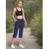 imageMAGCOMSEN Womens Hiking Pants Cargo Capris Lightweight Stretch Water Resistant Joggers with 5 Pockets for OutdoorNavy