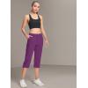 imageMAGCOMSEN Womens Hiking Pants Cargo Capris Lightweight Stretch Water Resistant Joggers with 5 Pockets for OutdoorPurple Red
