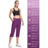 imageMAGCOMSEN Womens Hiking Pants Cargo Capris Lightweight Stretch Water Resistant Joggers with 5 Pockets for OutdoorPurple Red