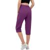 imageMAGCOMSEN Womens Hiking Pants Cargo Capris Lightweight Stretch Water Resistant Joggers with 5 Pockets for OutdoorPurple Red
