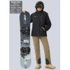 imageMAGCOMSEN Womens Ski Jacket Waterproof Insulated Snow Jacket Warm Windproof Winter Coats with Hood Fleece Lined JacketBlack