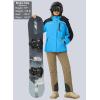 imageMAGCOMSEN Womens Ski Jacket Waterproof Insulated Snow Jacket Warm Windproof Winter Coats with Hood Fleece Lined JacketBlue Black