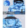 imageMAGCOMSEN Womens Ski Jacket Waterproof Insulated Snow Jacket Warm Windproof Winter Coats with Hood Fleece Lined JacketBlue Camo