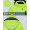 imageMAGCOMSEN Womens Ski Jacket Waterproof Insulated Snow Jacket Warm Windproof Winter Coats with Hood Fleece Lined JacketFluorescent Green