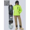 imageMAGCOMSEN Womens Ski Jacket Waterproof Insulated Snow Jacket Warm Windproof Winter Coats with Hood Fleece Lined JacketFluorescent Green