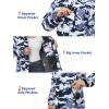 imageMAGCOMSEN Womens Ski Jacket Waterproof Insulated Snow Jacket Warm Windproof Winter Coats with Hood Fleece Lined JacketGrey Camo