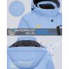 imageMAGCOMSEN Womens Ski Jacket Waterproof Insulated Snow Jacket Warm Windproof Winter Coats with Hood Fleece Lined JacketLight Blue
