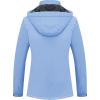 imageMAGCOMSEN Womens Ski Jacket Waterproof Insulated Snow Jacket Warm Windproof Winter Coats with Hood Fleece Lined JacketLight Blue