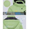 imageMAGCOMSEN Womens Ski Jacket Waterproof Insulated Snow Jacket Warm Windproof Winter Coats with Hood Fleece Lined JacketLight Green