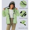 imageMAGCOMSEN Womens Ski Jacket Waterproof Insulated Snow Jacket Warm Windproof Winter Coats with Hood Fleece Lined JacketLight Green
