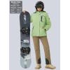 imageMAGCOMSEN Womens Ski Jacket Waterproof Insulated Snow Jacket Warm Windproof Winter Coats with Hood Fleece Lined JacketLight Green