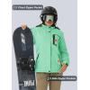 imageMAGCOMSEN Womens Ski Jacket Waterproof Insulated Snow Jacket Warm Windproof Winter Coats with Hood Fleece Lined JacketMint Green