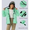 imageMAGCOMSEN Womens Ski Jacket Waterproof Insulated Snow Jacket Warm Windproof Winter Coats with Hood Fleece Lined JacketMint Green