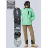 imageMAGCOMSEN Womens Ski Jacket Waterproof Insulated Snow Jacket Warm Windproof Winter Coats with Hood Fleece Lined JacketMint Green