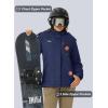 imageMAGCOMSEN Womens Ski Jacket Waterproof Insulated Snow Jacket Warm Windproof Winter Coats with Hood Fleece Lined JacketNavy
