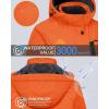 imageMAGCOMSEN Womens Ski Jacket Waterproof Insulated Snow Jacket Warm Windproof Winter Coats with Hood Fleece Lined JacketOrange