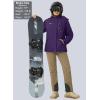 imageMAGCOMSEN Womens Ski Jacket Waterproof Insulated Snow Jacket Warm Windproof Winter Coats with Hood Fleece Lined JacketPurple